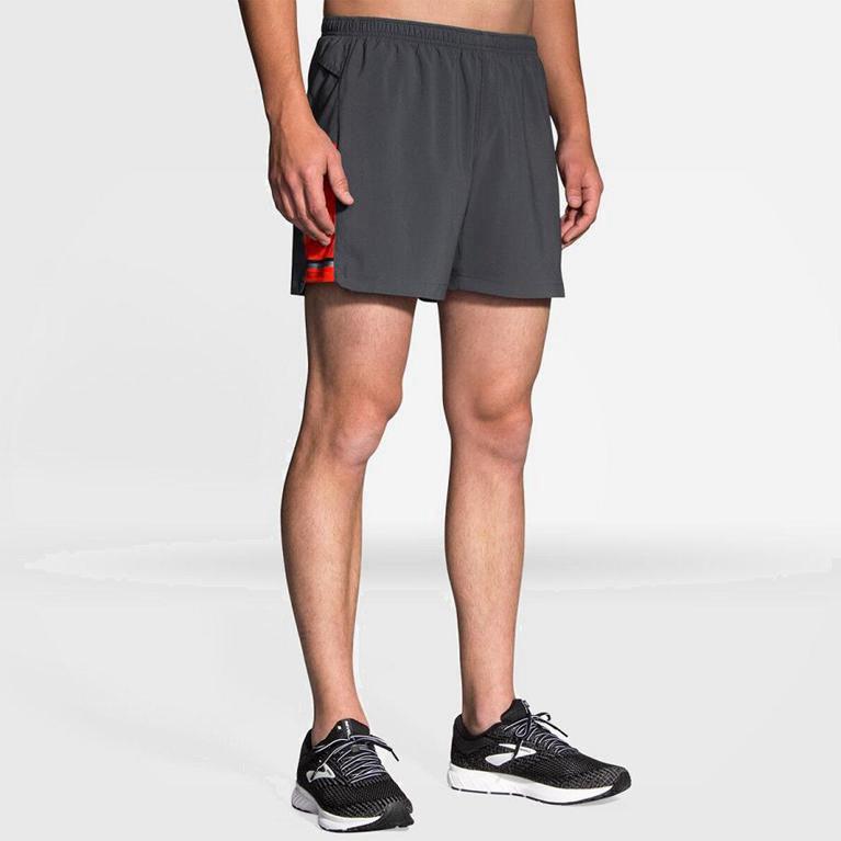 Brooks Sherpa 5 Australia - Men's Running Shorts - Grey (210698-SXU)